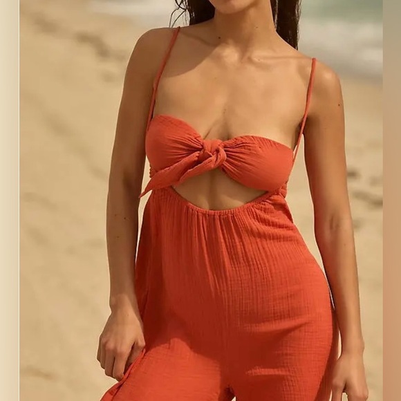 Anthropologie The Wrenley Bandeau & Suspender Wide-Leg Pants Set, Size XL - Picture 3 of 13